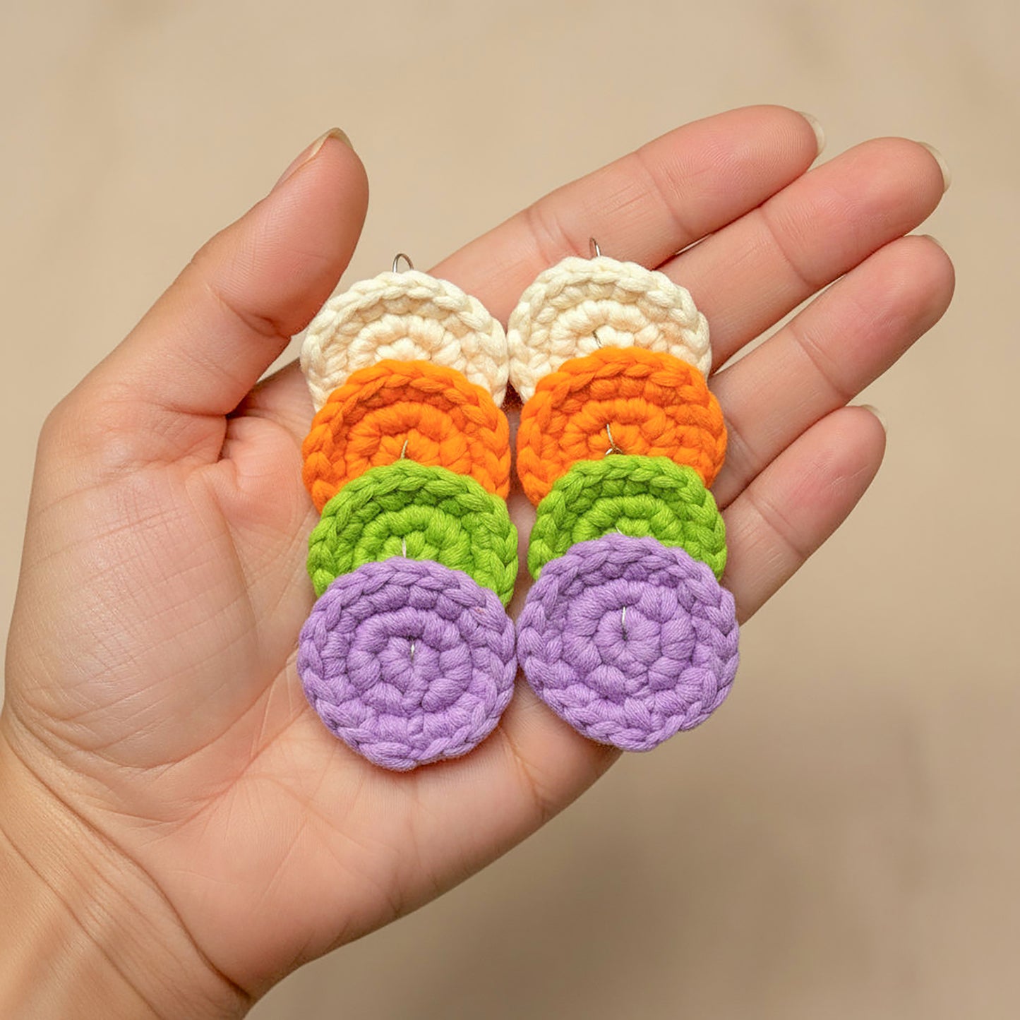 Rainbow Loop Earrings Crochet Pattern