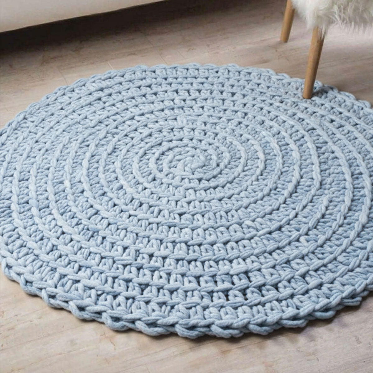 Cloudy Day Rug Crochet Pattern