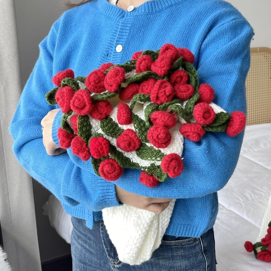 Crochet Rose Bouquet Blanket Kit