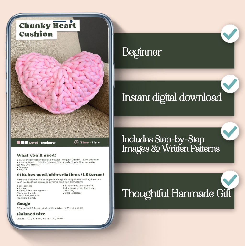 Chunky Heart Cushion