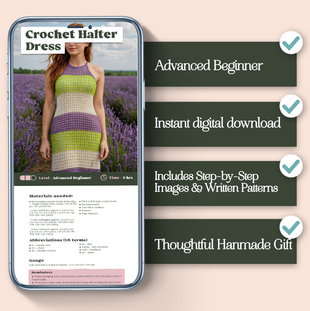 Halter Dress Crochet Pattern