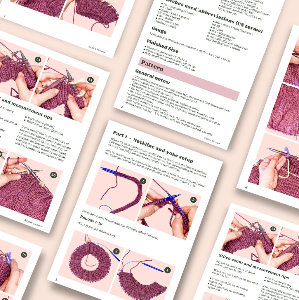 Raglan Sweater Knitting Pattern