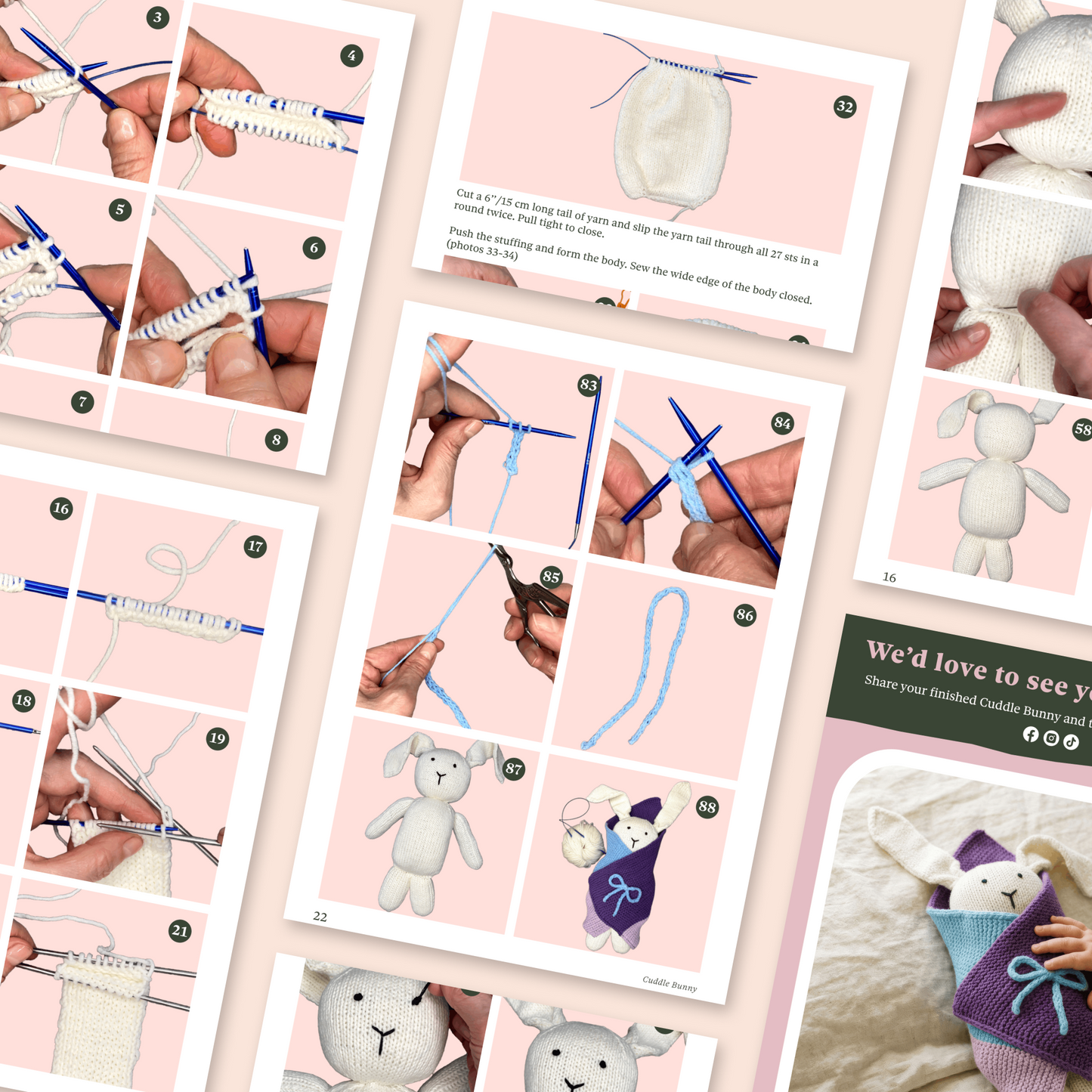 Cuddle Bunny Knitted Toy Pattern