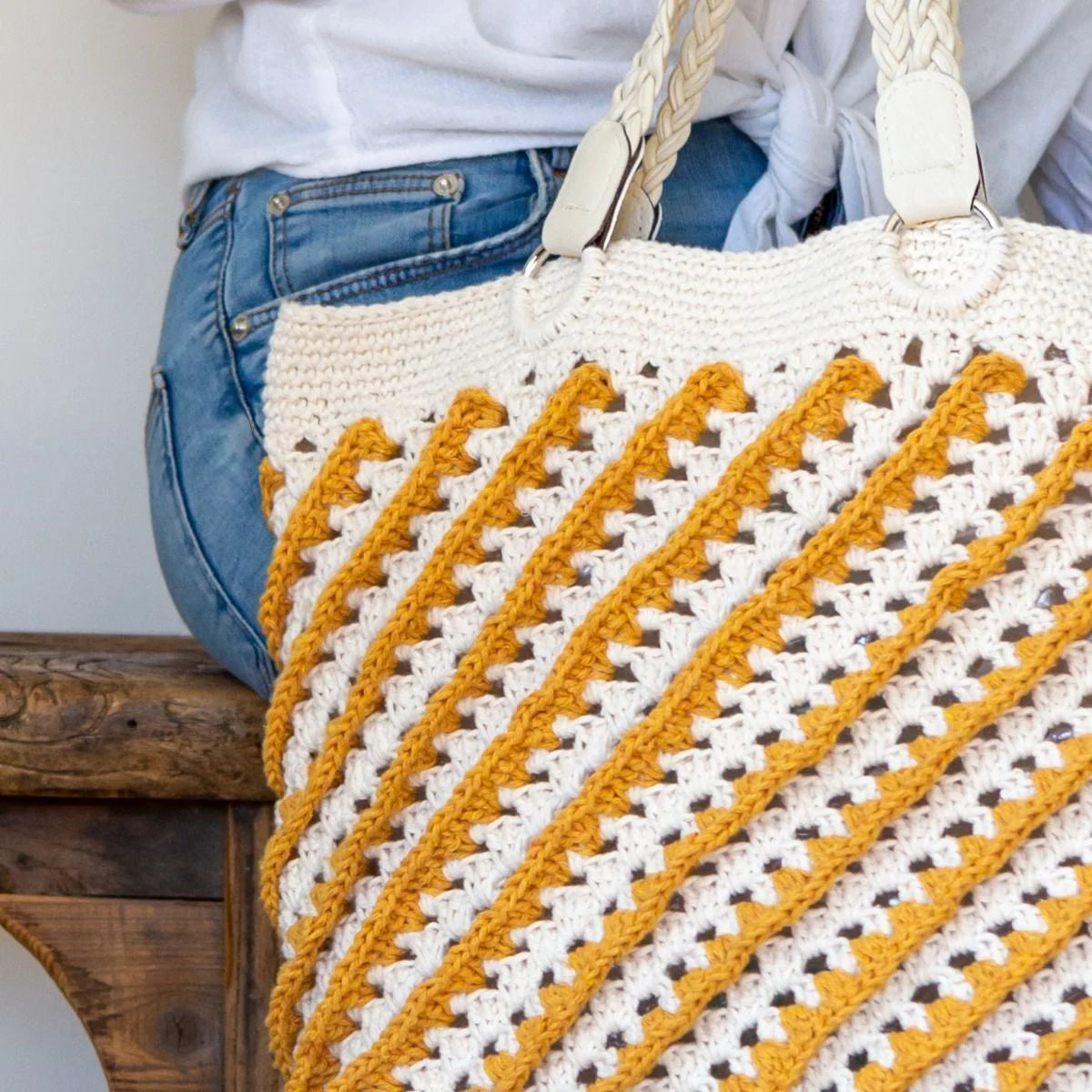 Striped Tote Bag Crochet Kit
