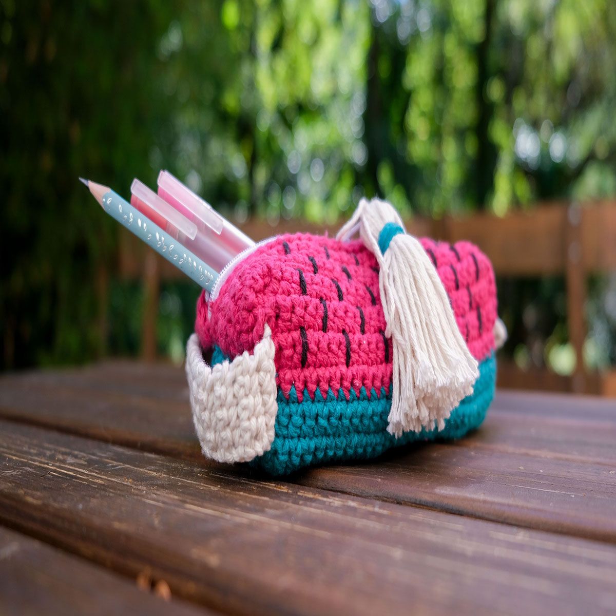 Pencil Case Watermelon Crochet Kit