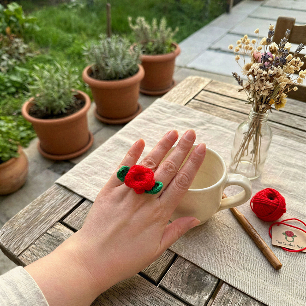 Tiny Bloom Ring Crochet Pattern