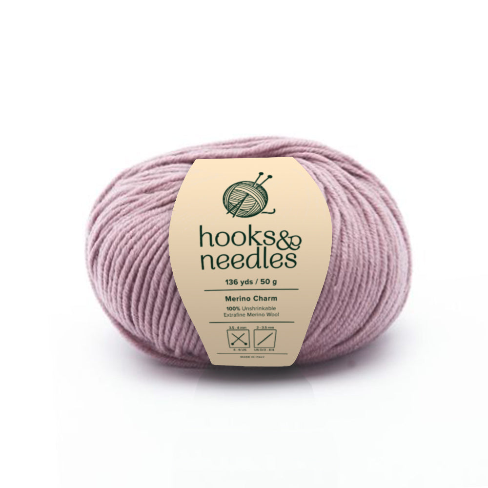 Image of Merino Charm yarn, showcasing its soft texture, ideal for creating cozy, elegant knitwear.