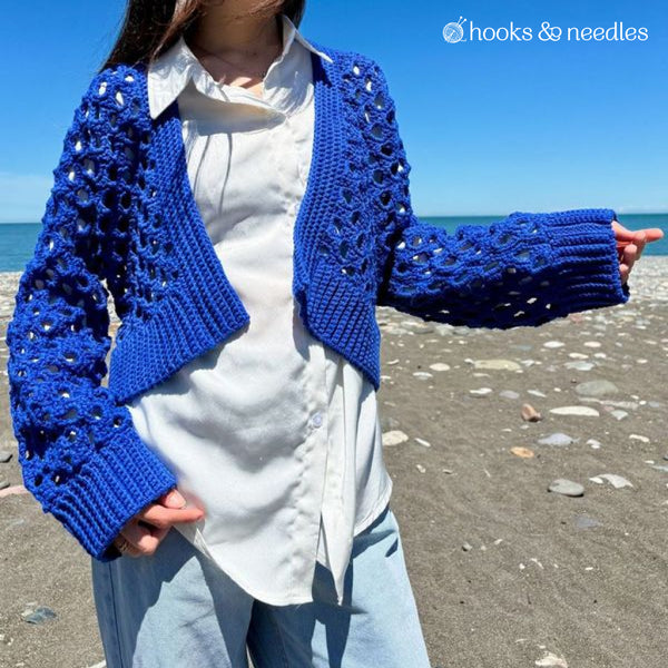 Honeycomb Stitch Cardigan Crochet Pattern – Hooks & Needles