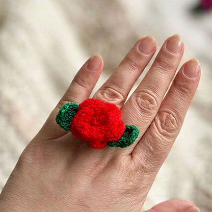 Tiny Bloom Ring Crochet Pattern
