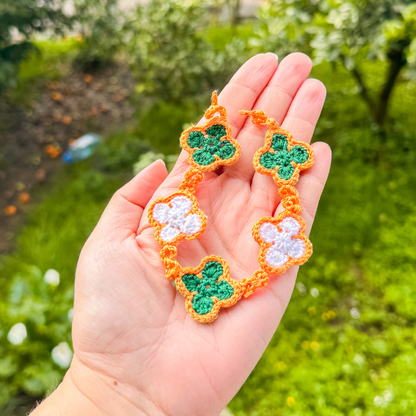 Lucky Clover Bracelet Crochet Pattern