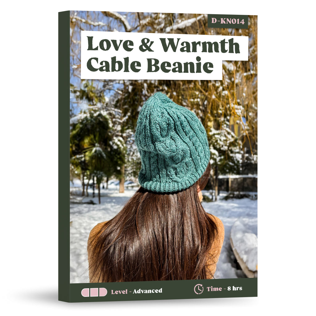 Love & Warmth Cable Beanie Knitting Pattern