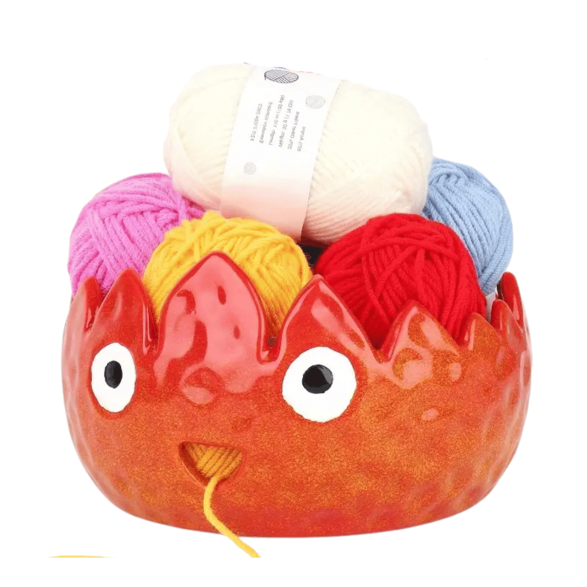 Flame Ceramic Yarn Bowl