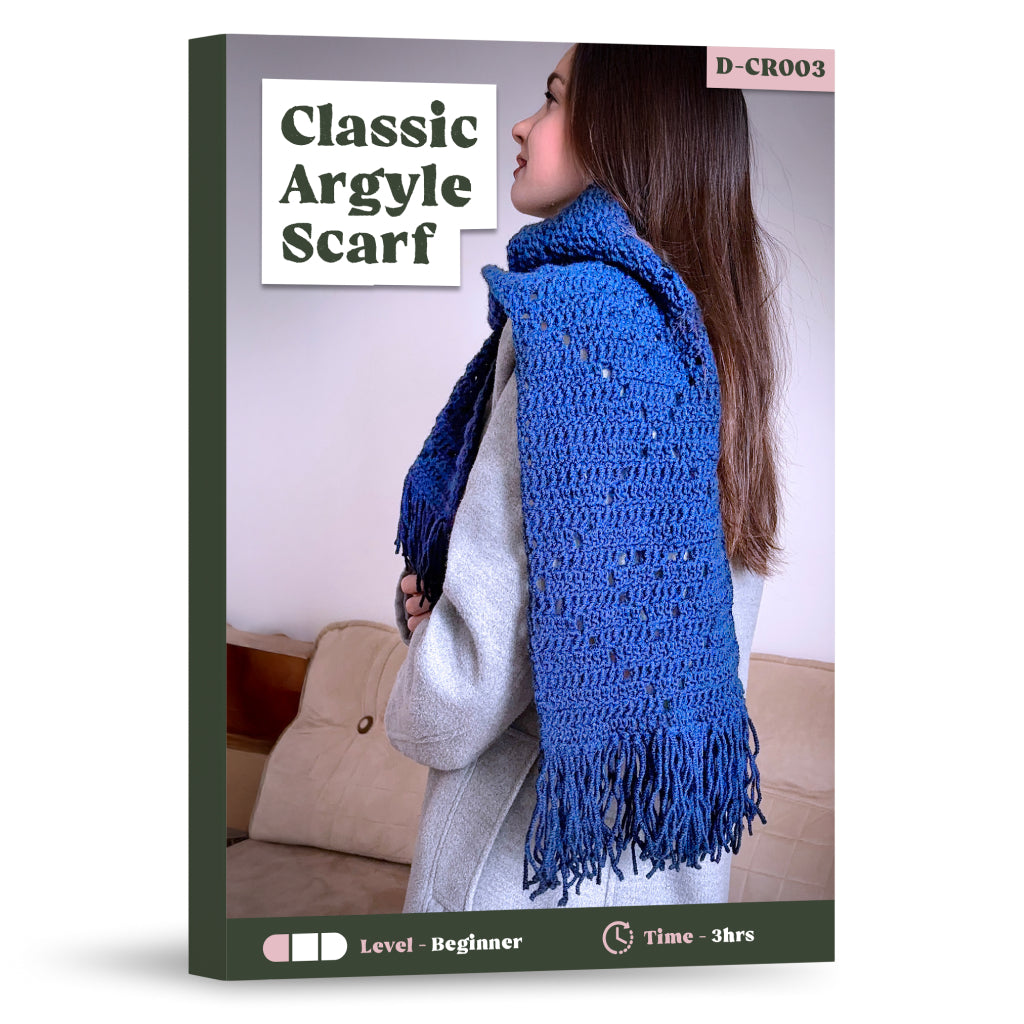 Classic Argyle Scarf Crochet Pattern