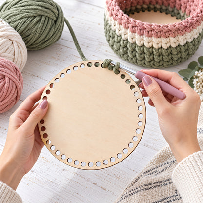 Wooden Crochet Basket Bases
