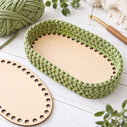 Wooden Crochet Basket Bases