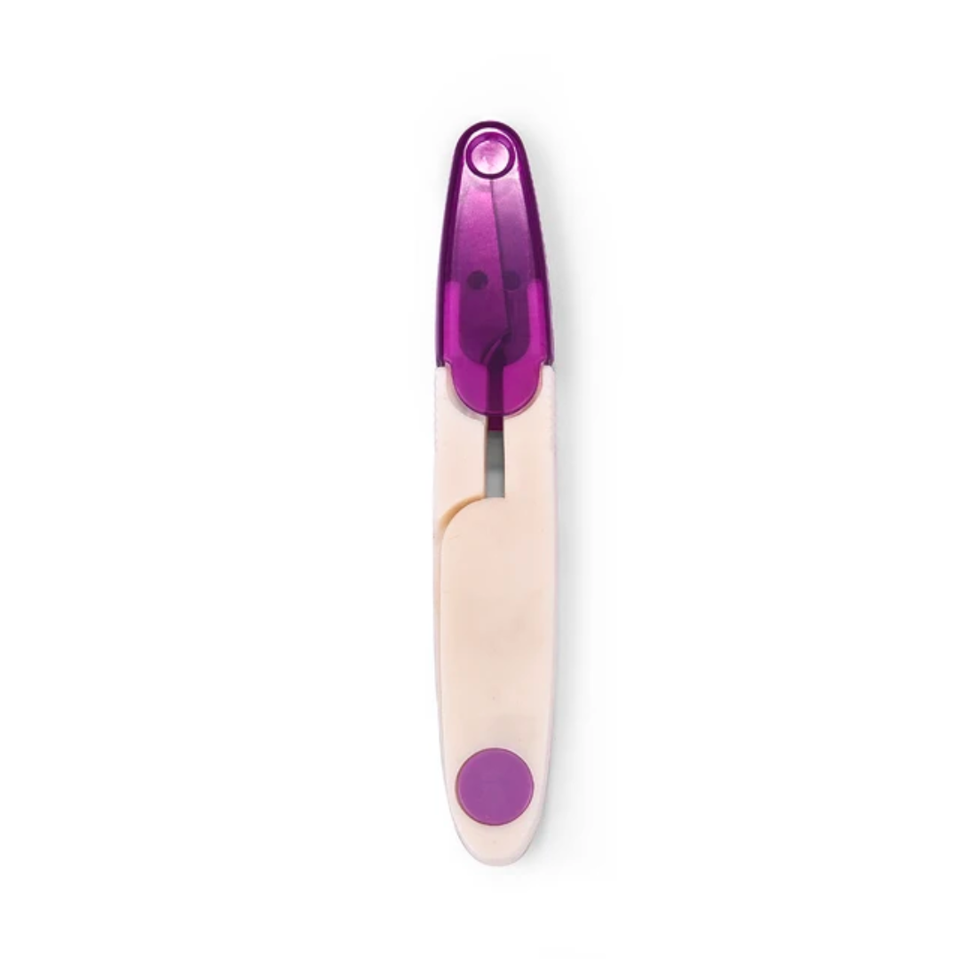 Yarn thread snips in purple case