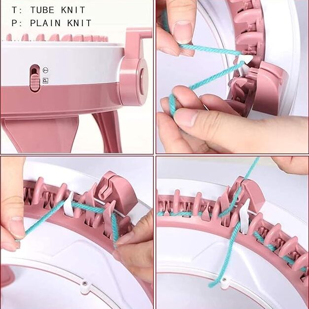 knitting machine set up