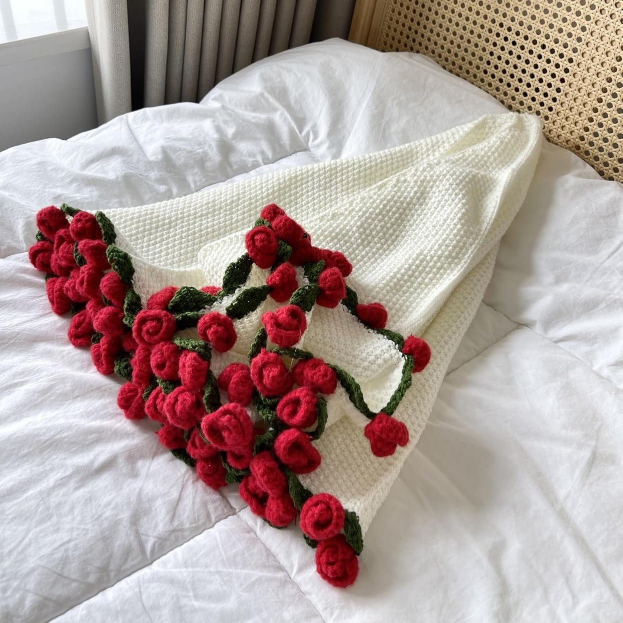 Crochet Rose Bouquet Blanket Kit