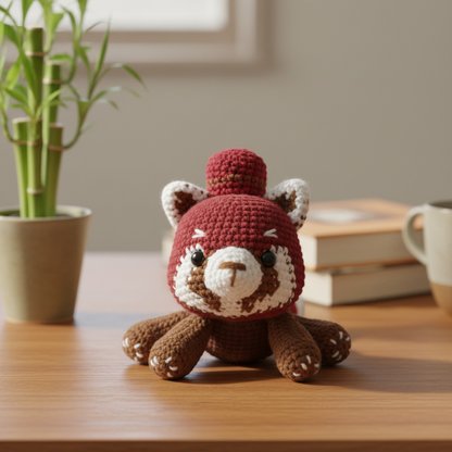 Crochet Amigurumi Kit: Kai The Red Panda