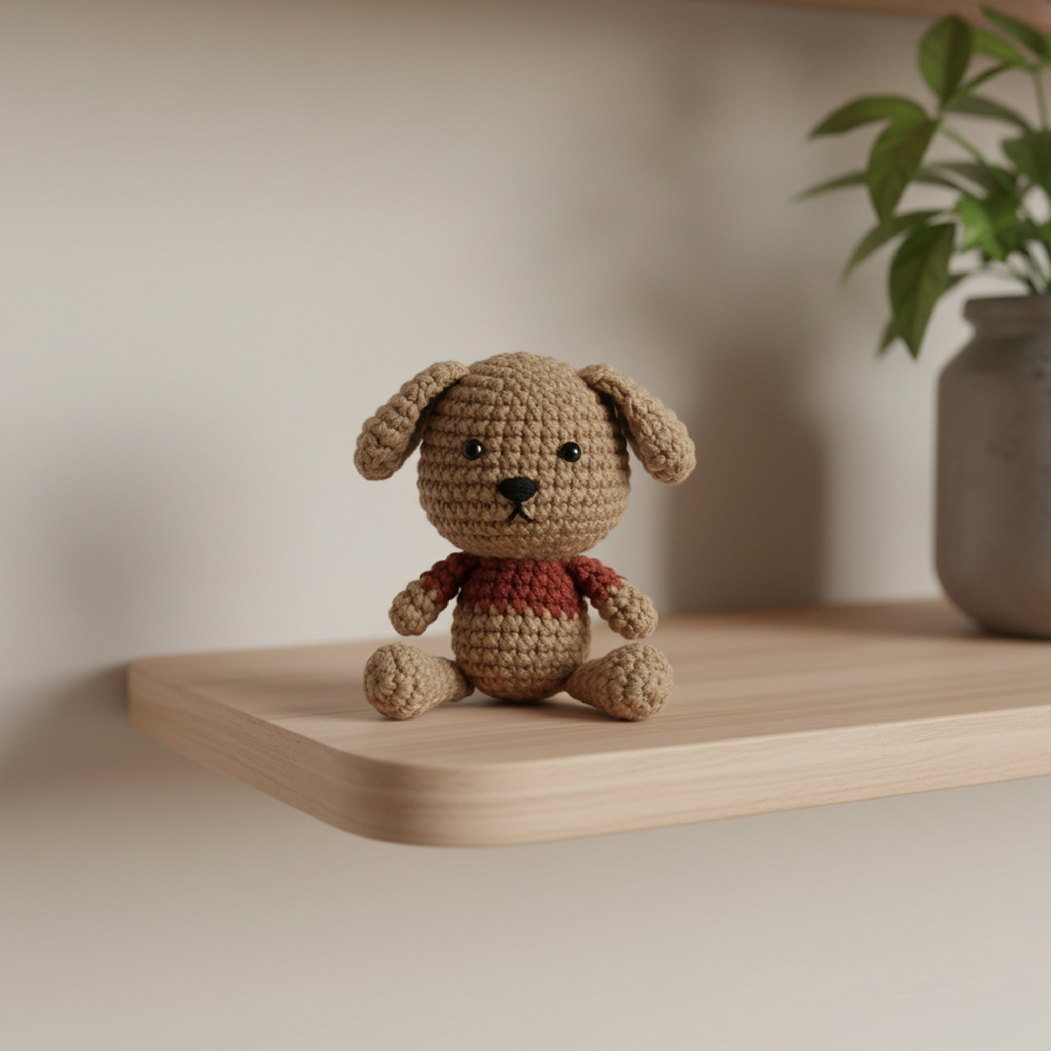 Crochet Amigurumi Kit: Pearl the Crab and Paws Peter Dog