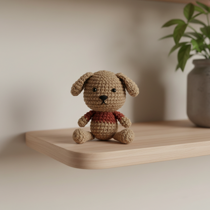 Crochet Amigurumi Kit: Pearl the Crab and Paws Peter Dog