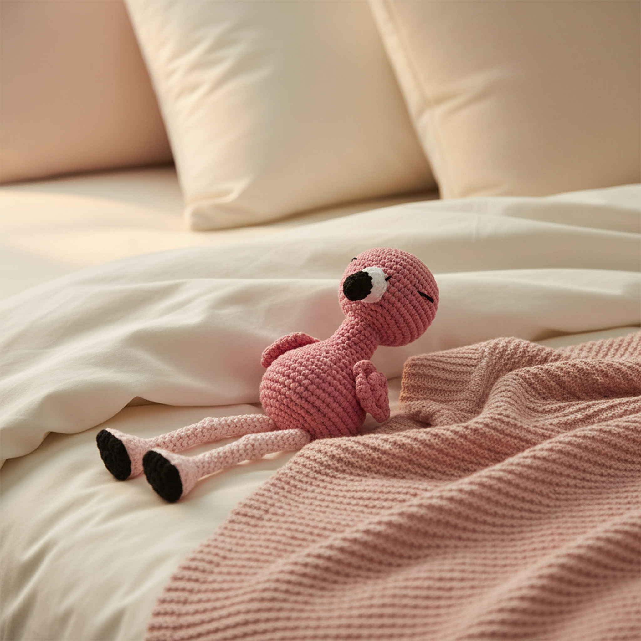 Crochet Amigurumi Kit - Felicity Flamingo and Billy the Bear