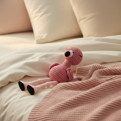 Crochet Amigurumi Kit - Felicity Flamingo and Billy the Bear