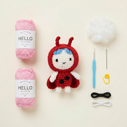 Crochet Amigurumi Kit: Gracie The Giraffe and Rosie Ladybird
