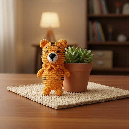 Crochet Amigurumi Kit - Elly the Elephant and Torey the Tiger