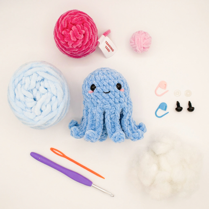 Crochet Amigurumi Kit: Charlie The Cat and Ozzy the Octopus