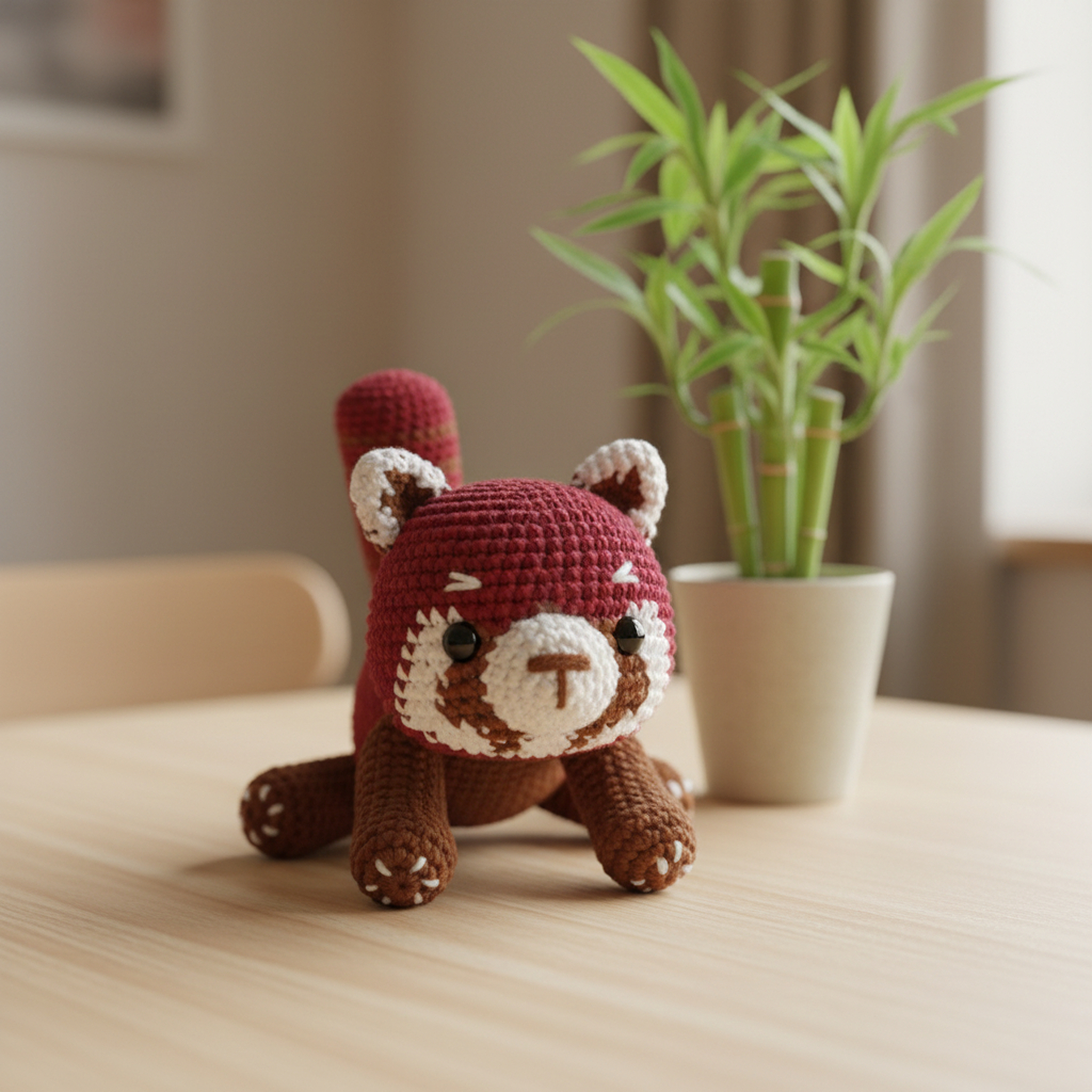 Crochet Amigurumi Kit: Kai The Red Panda