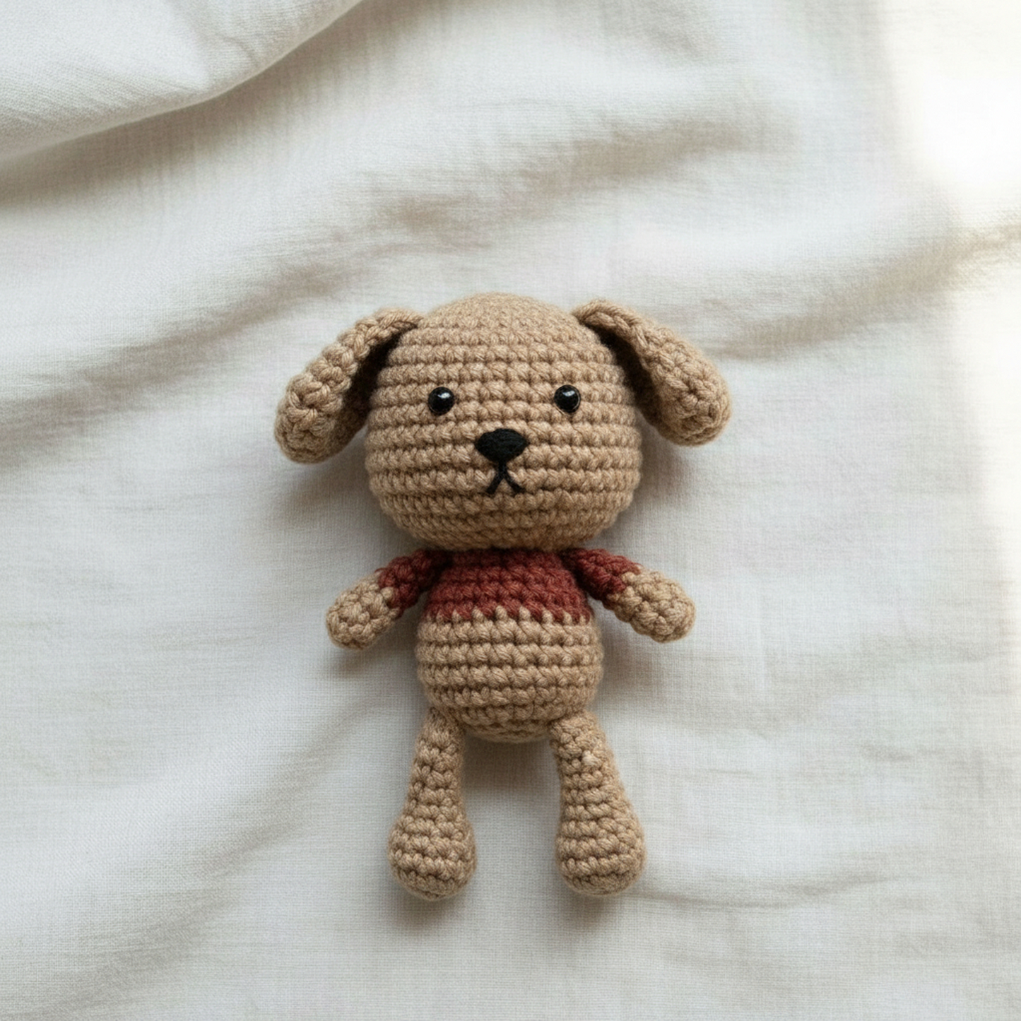 Crochet Amigurumi Kit: Pearl the Crab and Paws Peter Dog