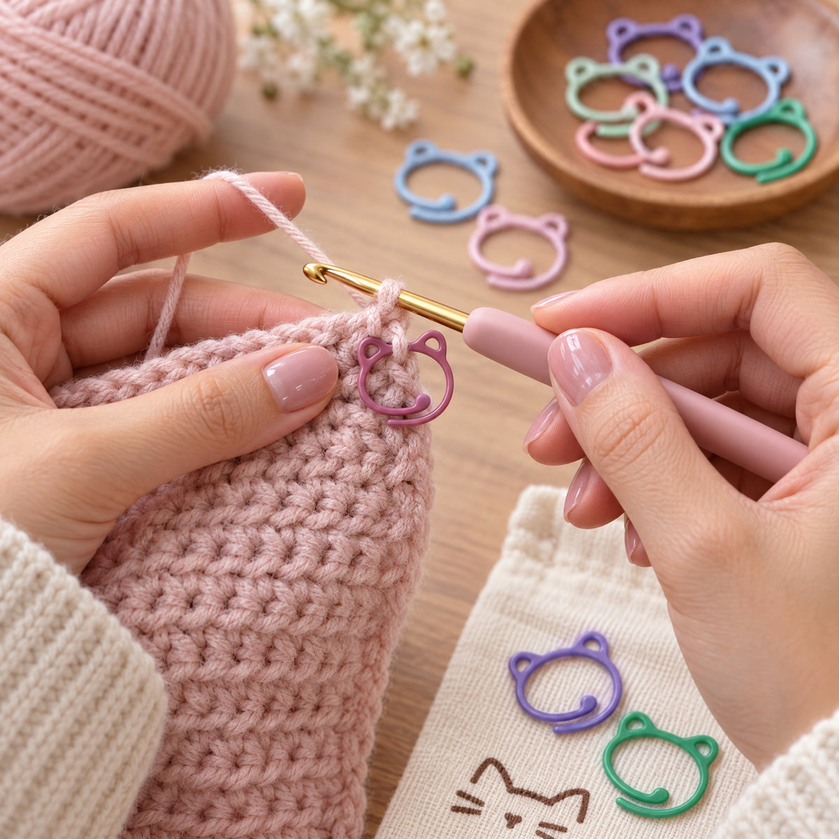 Cat Stitch Markers – Set of 12