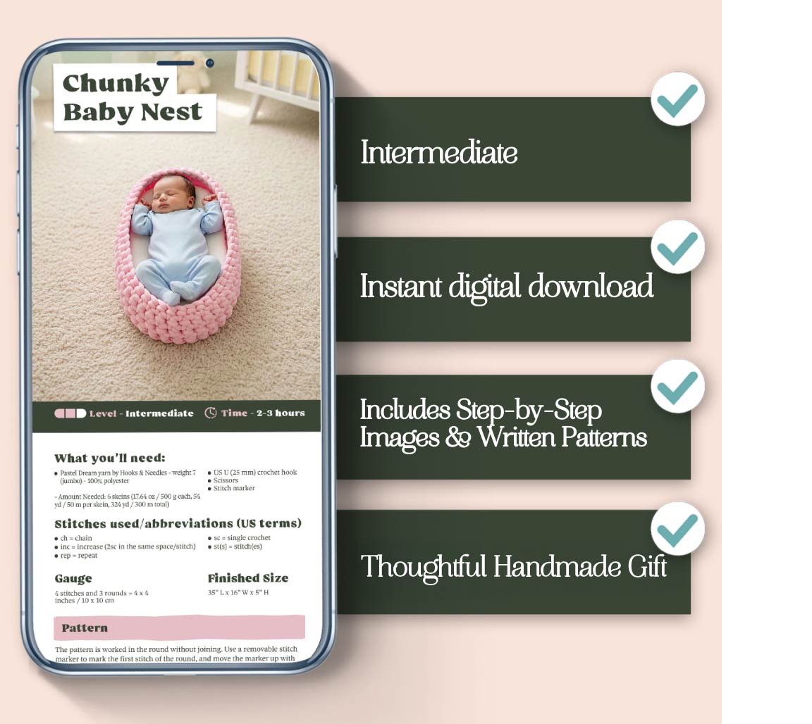 Chunky Baby Nest Crochet Pattern