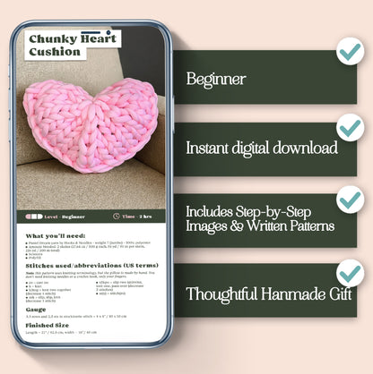 Chunky Heart Cushion