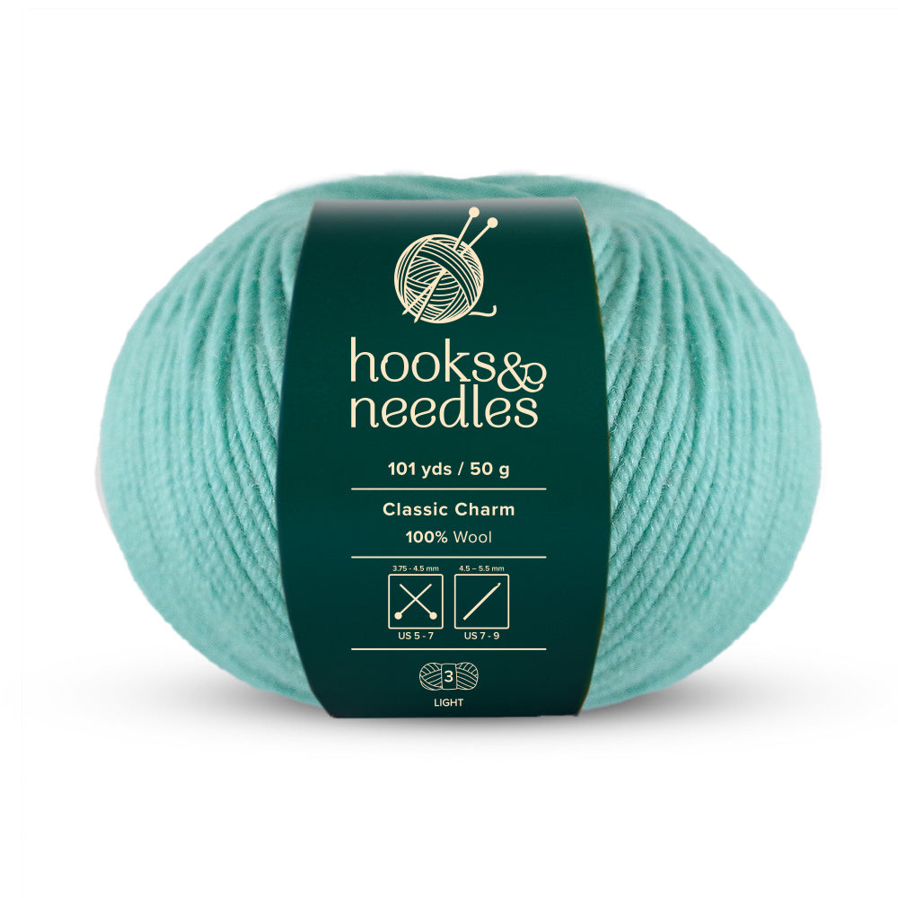 Image of Classic Charm yarn, showcasing its soft texture, ideal for creating cozy, elegant knitwear.