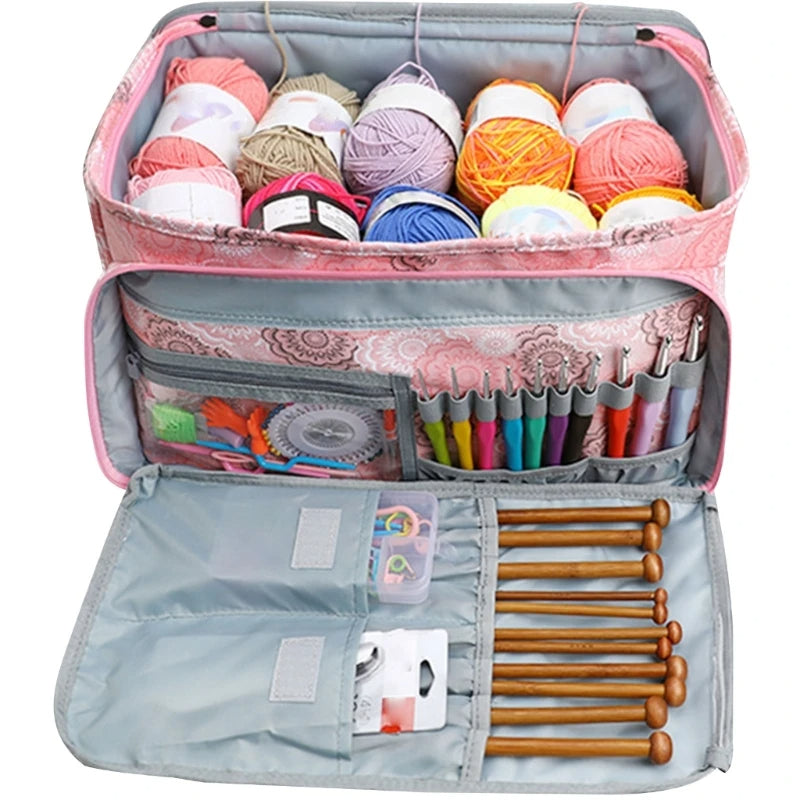 Knitting Bag: Yarn Storage Organizer – Hooks & Needles