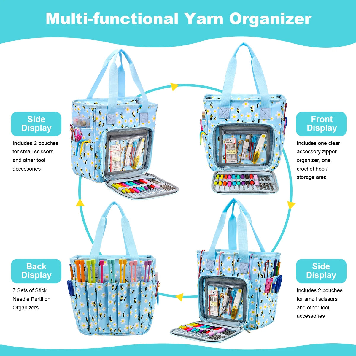 Knitting bags and organizers sale