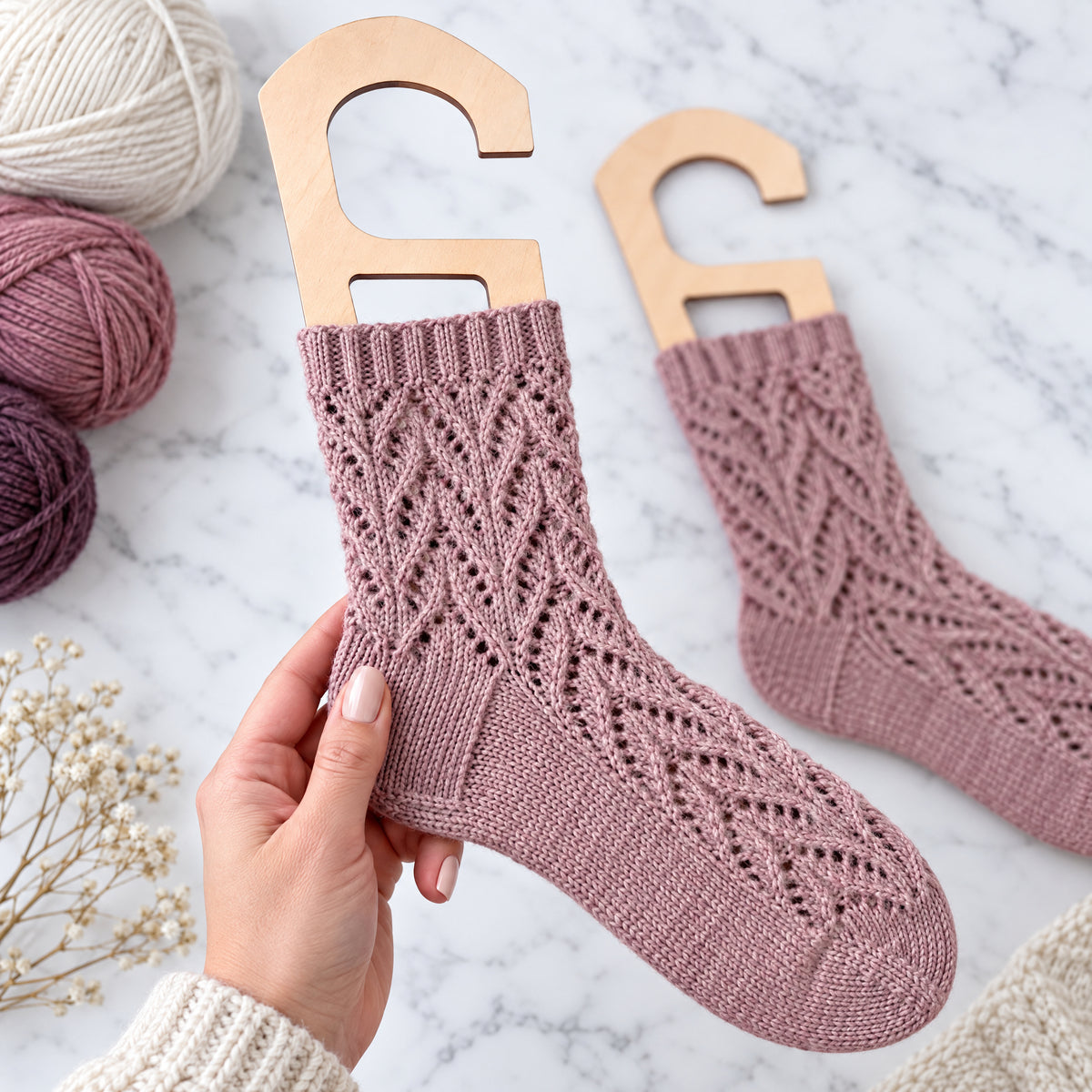 Adjustable Wooden Sock Blockers – Set of 2
