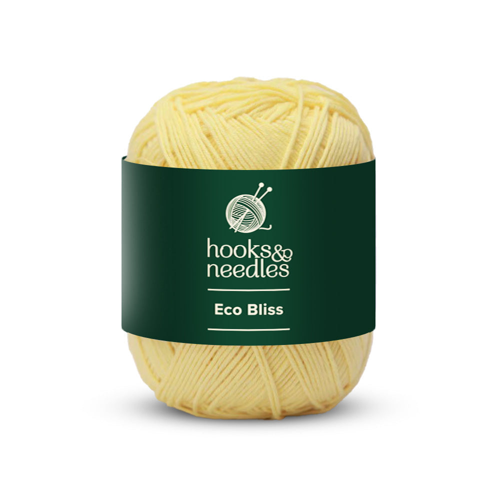 Image of Eco Bliss yarn, showcasing its soft texture, ideal for creating cozy, elegant knitwear.