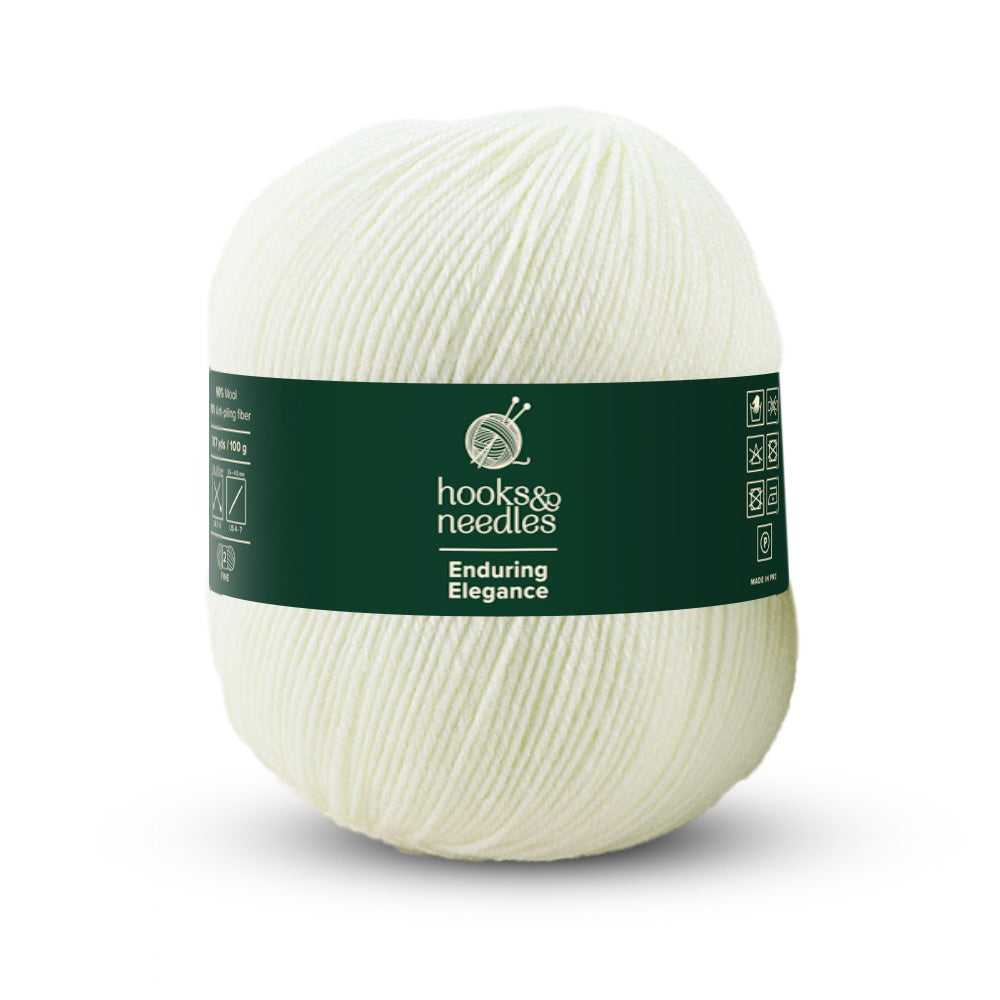 Image of Enduring Elegance yarn, showcasing its soft texture, ideal for creating cozy, elegant knitwear.