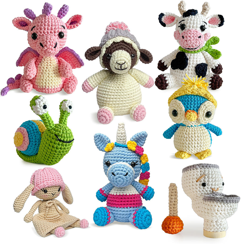 Amigurumi Pattern Bundle — 8 Adorable Crochet PDF Patterns