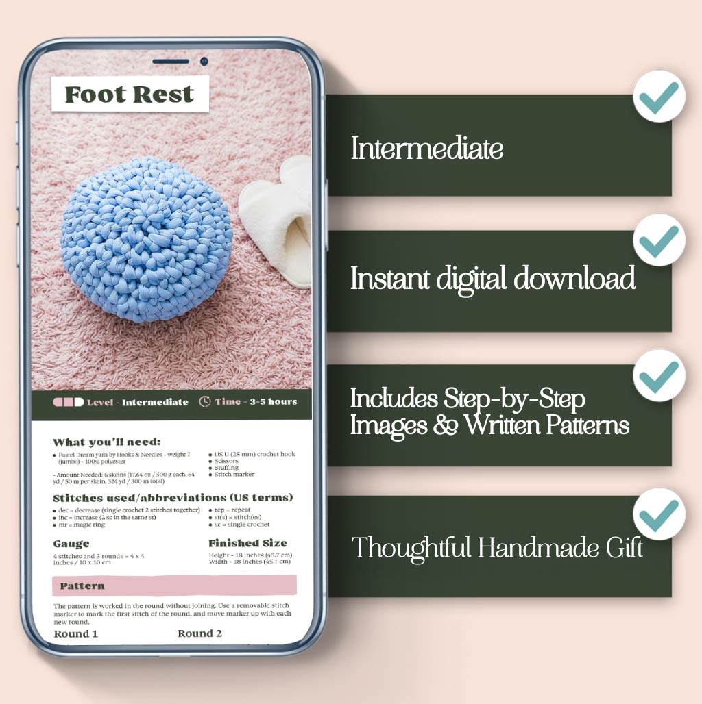 Foot Rest Crochet Pattern