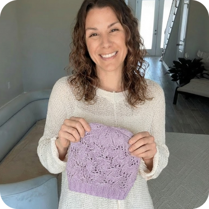 Lilac Breeze Beanie Knitting Pattern