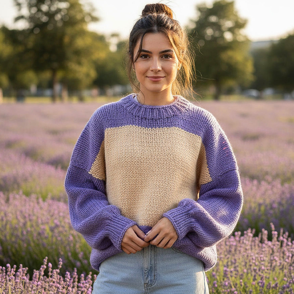 Modern Square Sweater Knitting Pattern