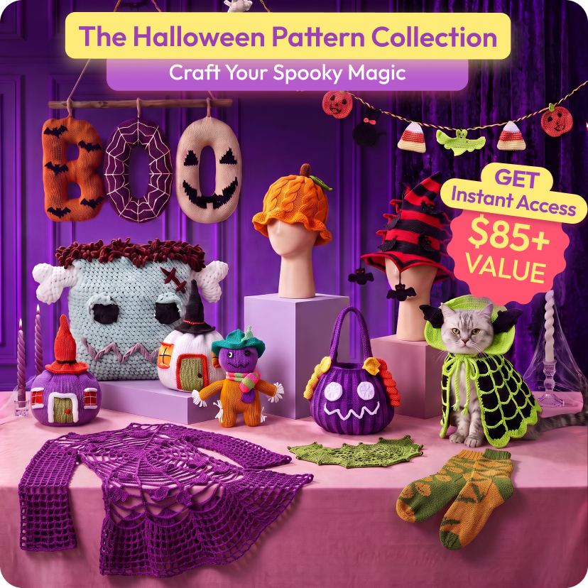 Spooky Season Magic Collection | 12 Halloween Crochet & Knitting Patterns