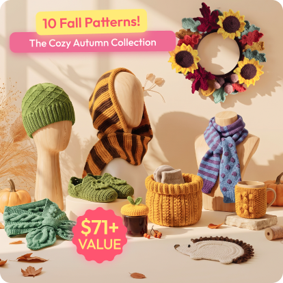 Fall Into Crafting: 10 Knitting & Crochet Patterns Bundle