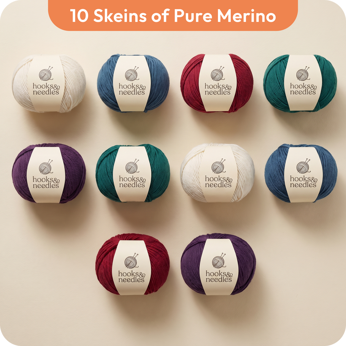 Hooks & Needles Winter Merino Yarn Bundle