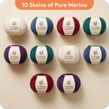 Hooks & Needles Winter Merino Yarn Bundle
