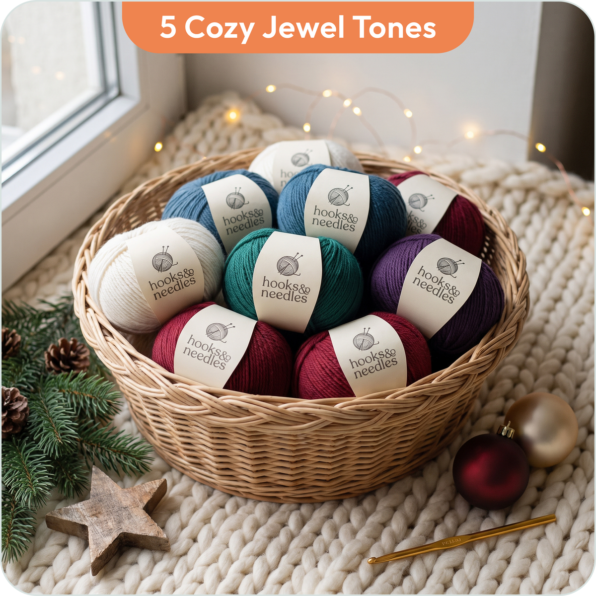 Hooks & Needles Winter Merino Yarn Bundle